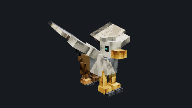Griffin guardian with golden armor and wide wings
